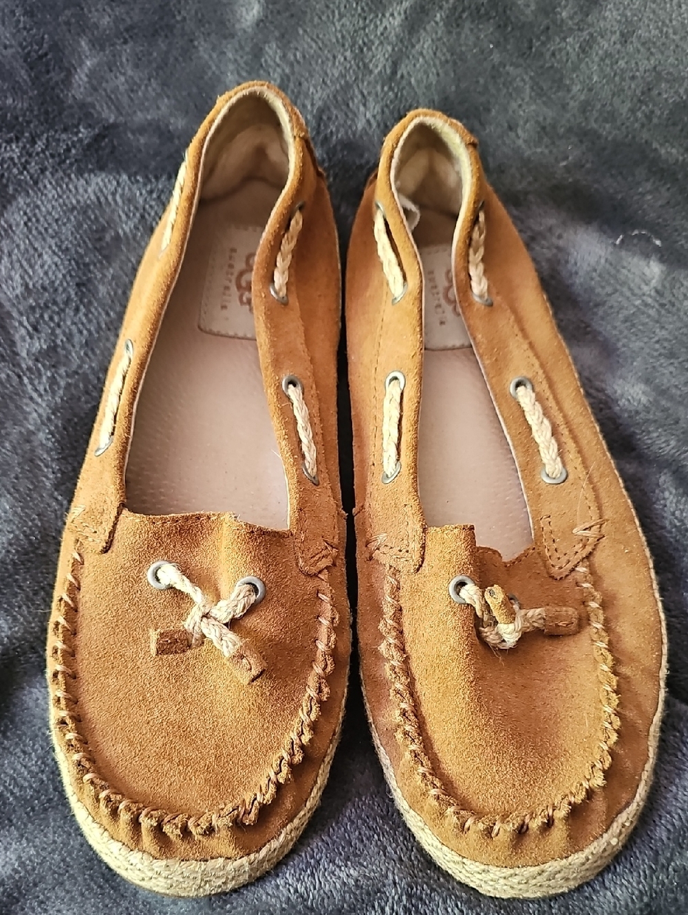 UGG Suede Slip-On Moccasins in Yellow